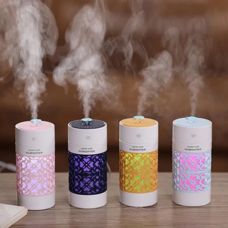 Mini LED Night  Aroma Essential Oil Ultrasonic Humidifier Diffuser With Fan
