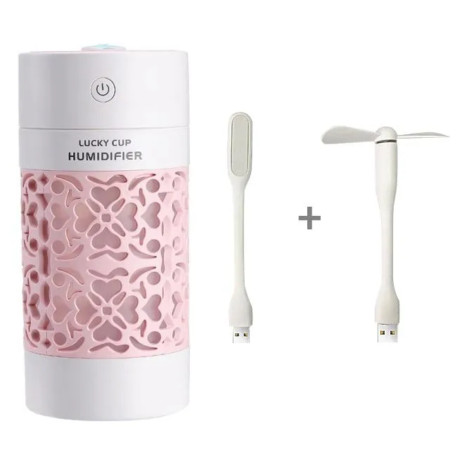 Mini LED Night  Aroma Essential Oil Ultrasonic Humidifier Diffuser With Fan