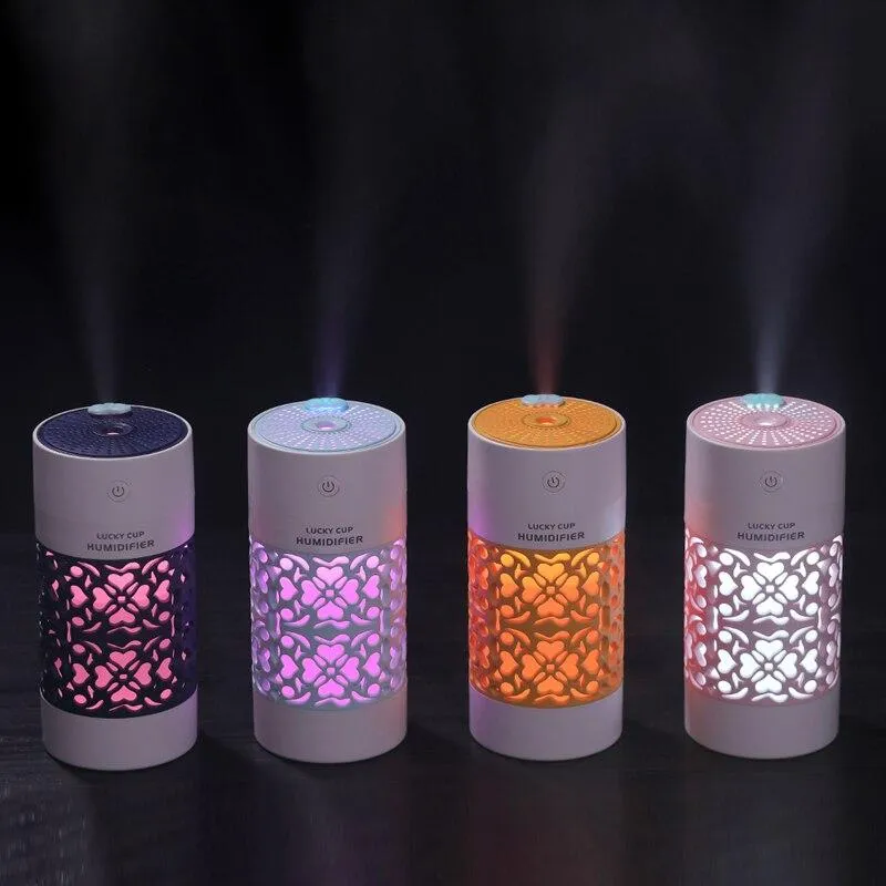 Mini LED Night  Aroma Essential Oil Ultrasonic Humidifier Diffuser With Fan