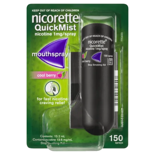 Nicorette Nicotine QuickMist Cool Berry Spray 150 Sprays