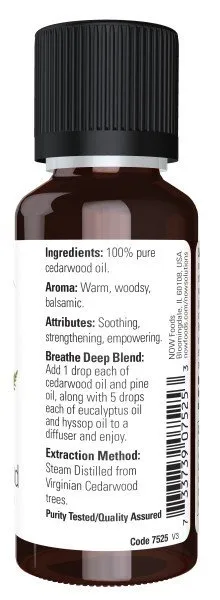 Now Foods Cedarwood Oil 1 oz EssOil