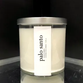 palo santo scented luxury soy candle