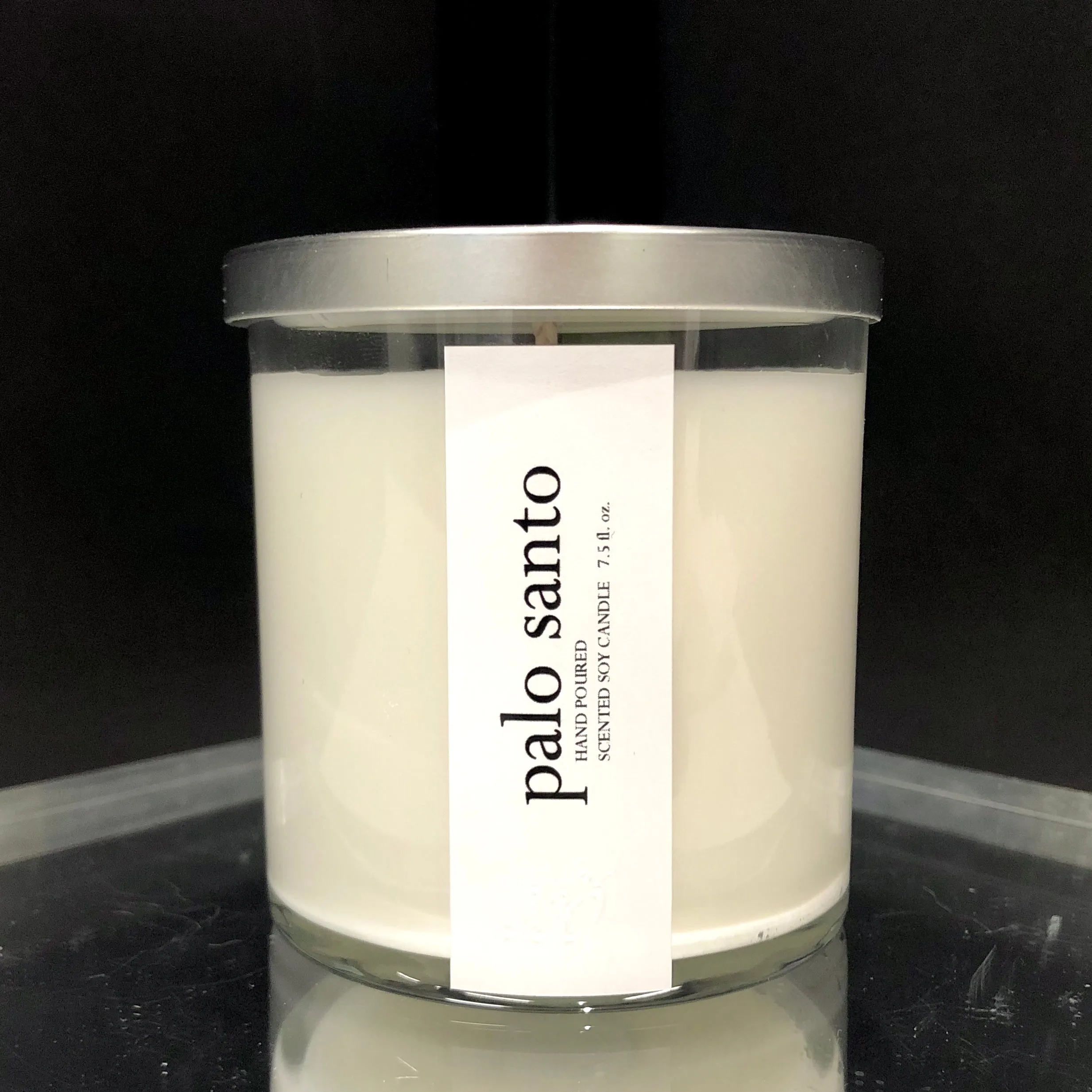 palo santo scented luxury soy candle