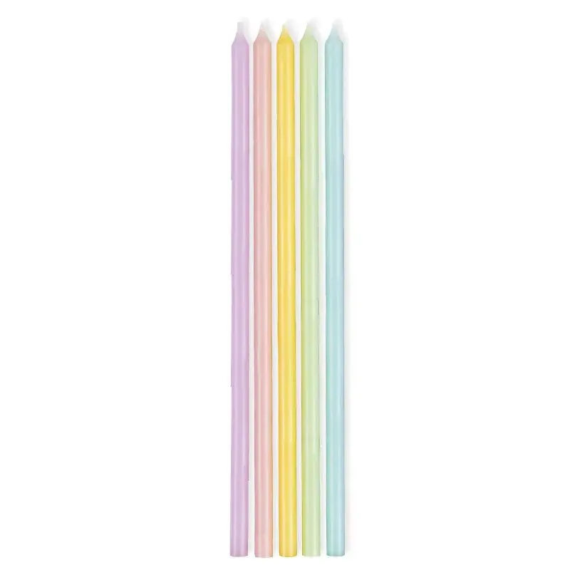 Pastel Taper Candles - 10 Pkt