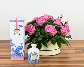 Pink Rose Hatbox with an Elegant Julie Clarke Diffuser