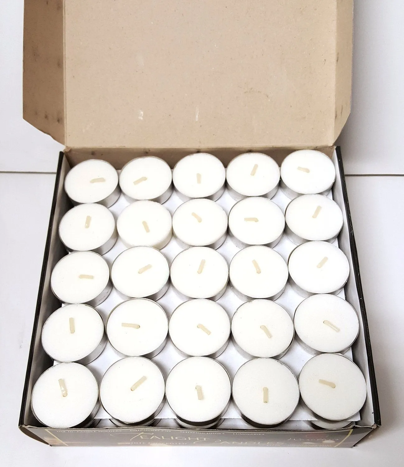 Pure Source India Tea Light Candle Set of 200 Pcs 3 Hrs Burning