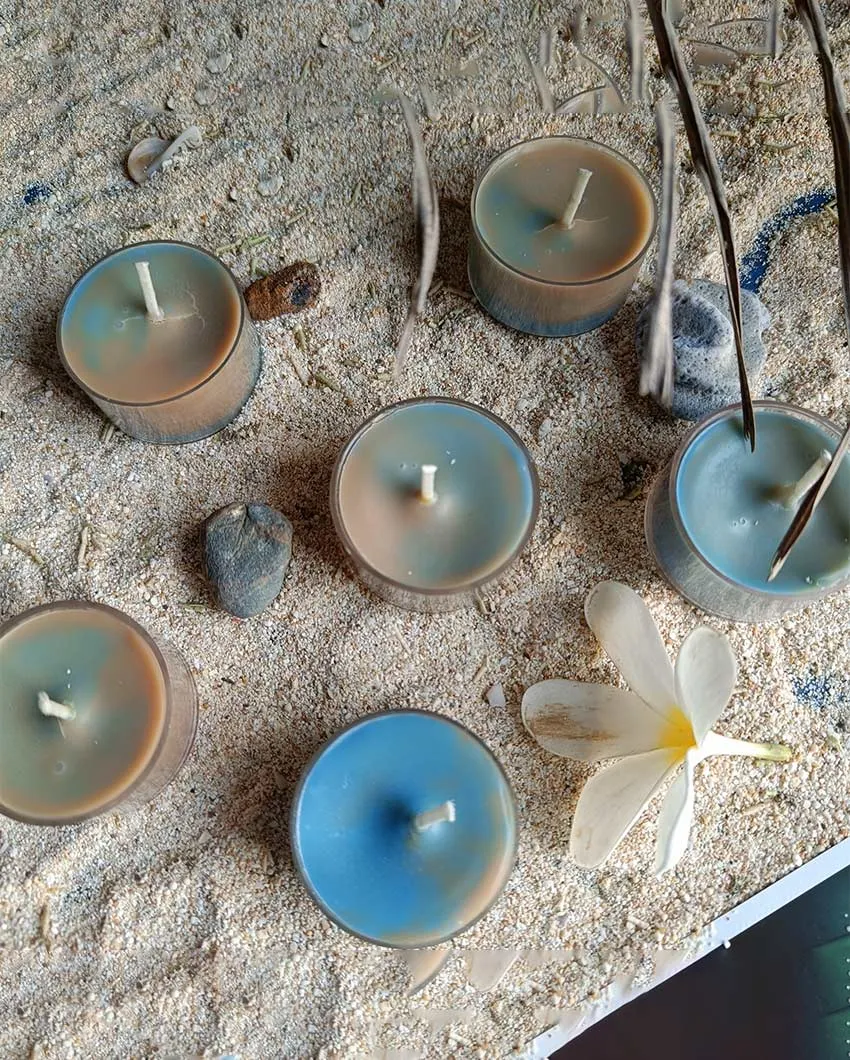 Relaxing Bali Breeze Jar Tealight Candles | Set of 6 | 4 x 2 inches