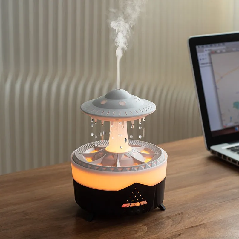 Remote Control Raindrop Cloud Humidifier 7 Colors LED Lamp UFO Aroma Diffusers | X01