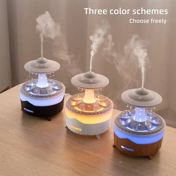 Remote Control Raindrop Cloud Humidifier 7 Colors LED Lamp UFO Aroma Diffusers | X01