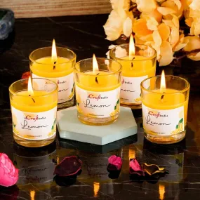 Seema Lemon Scented Candle - Set Of Five