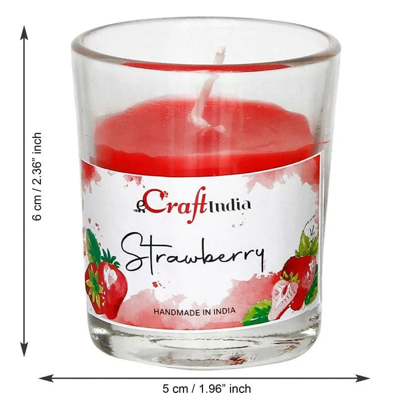 Seema Strawberry Scented Candle - Set Of Two