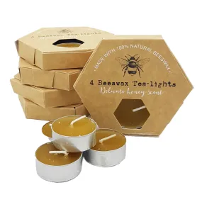 Set of 4 Beeswax Tealights