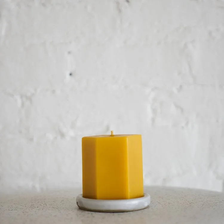 Slow Burn Beeswax Candles - Hexagonal Pillars