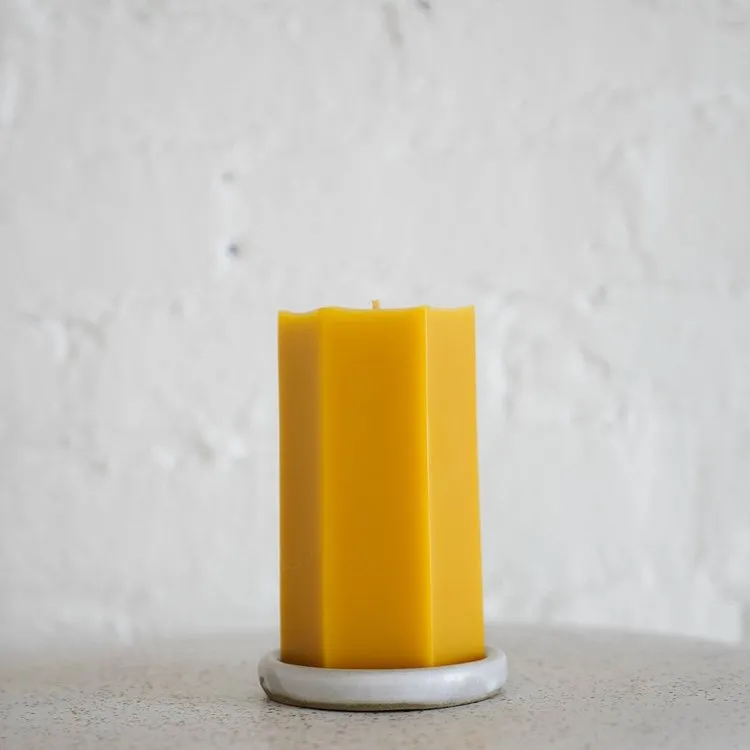 Slow Burn Beeswax Candles - Hexagonal Pillars