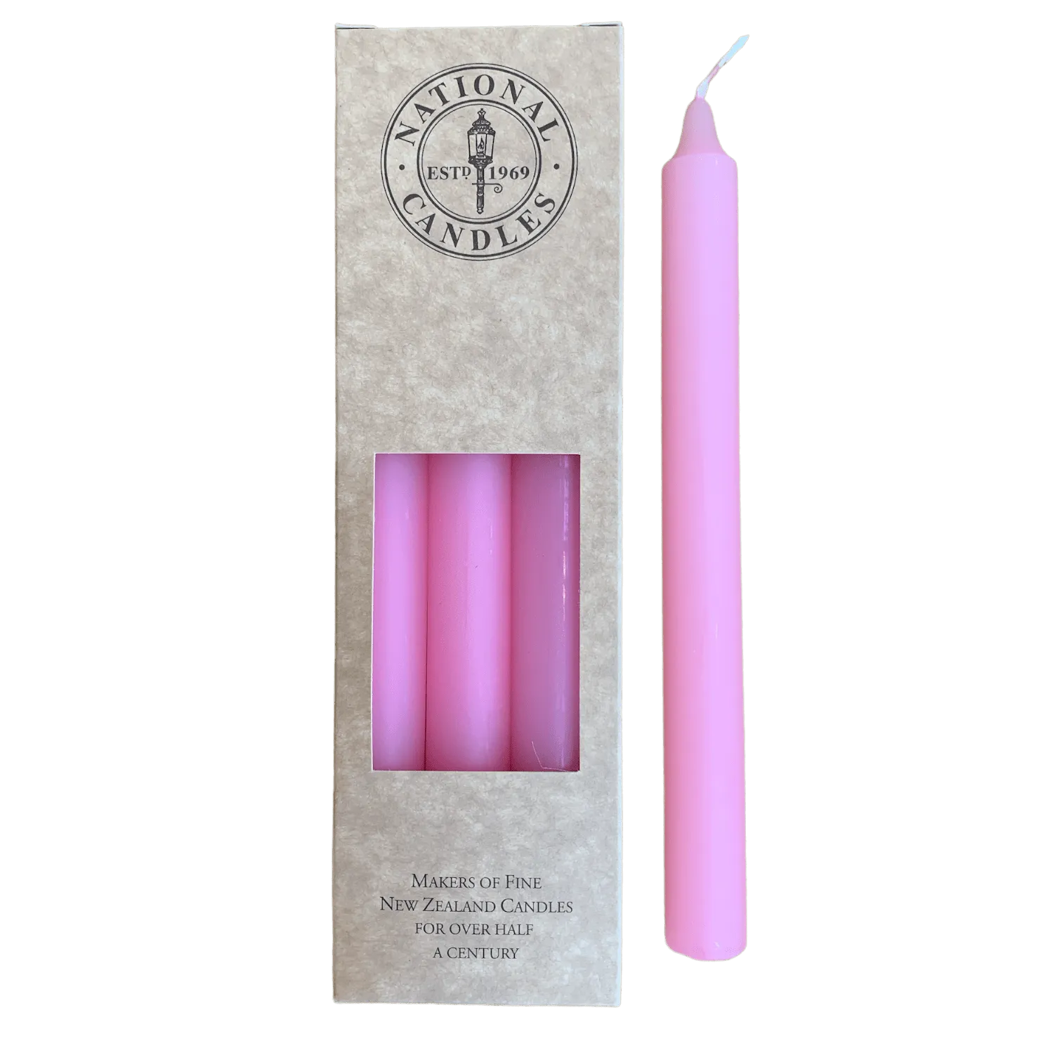 Soft Pink Boxed Candle 6's 240mm