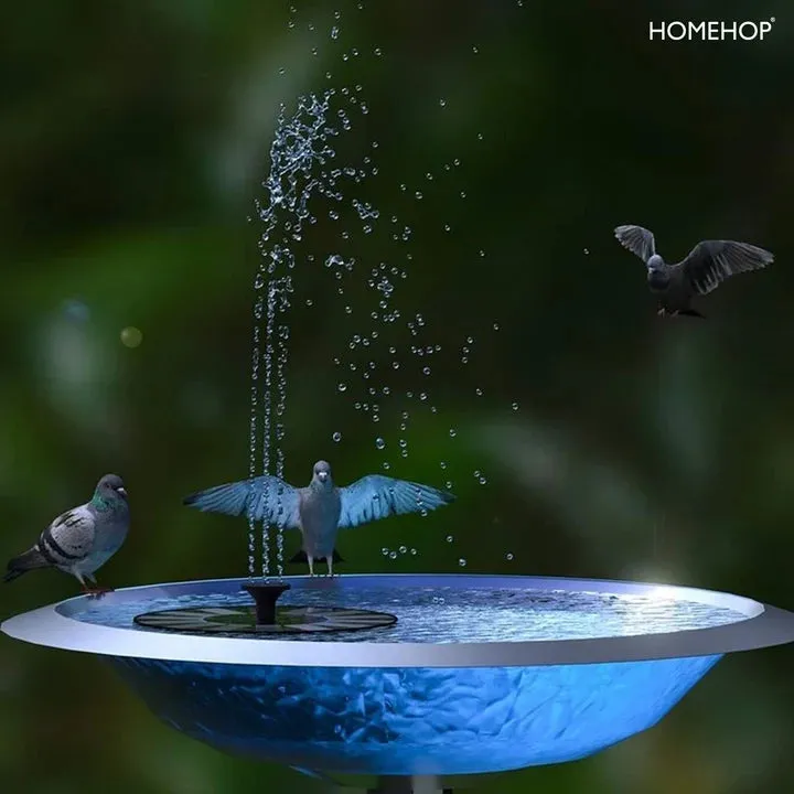 Solar Powered Pump Floating Decorative Water Fountains with 8 Nozzles for Outdoor, Garden Decor, Pool, and Pond