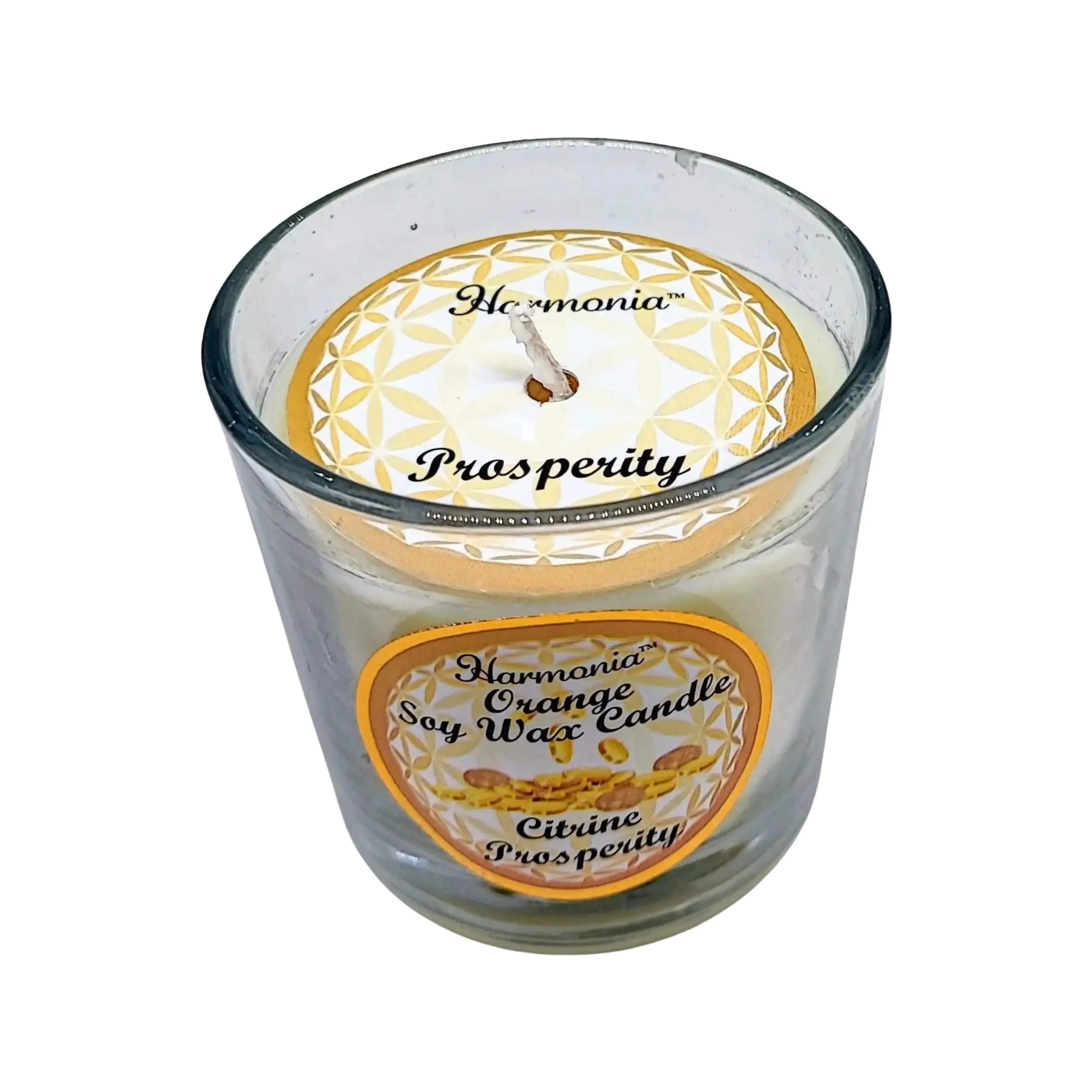 Soy Candle -Harmonia Prosperity -Orange & Citrine -3oz