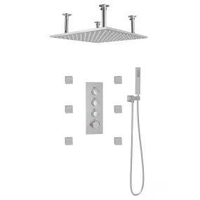 Three Functions Luxury Wall Mounted Bathroom Thermostatic Shower System JK0272