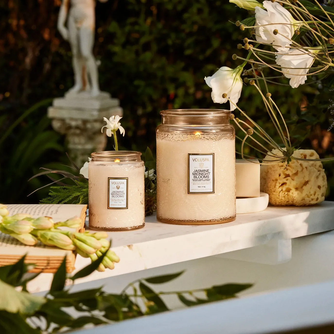 Voluspa Jasmine Midnight Blooms Large Jar Candle
