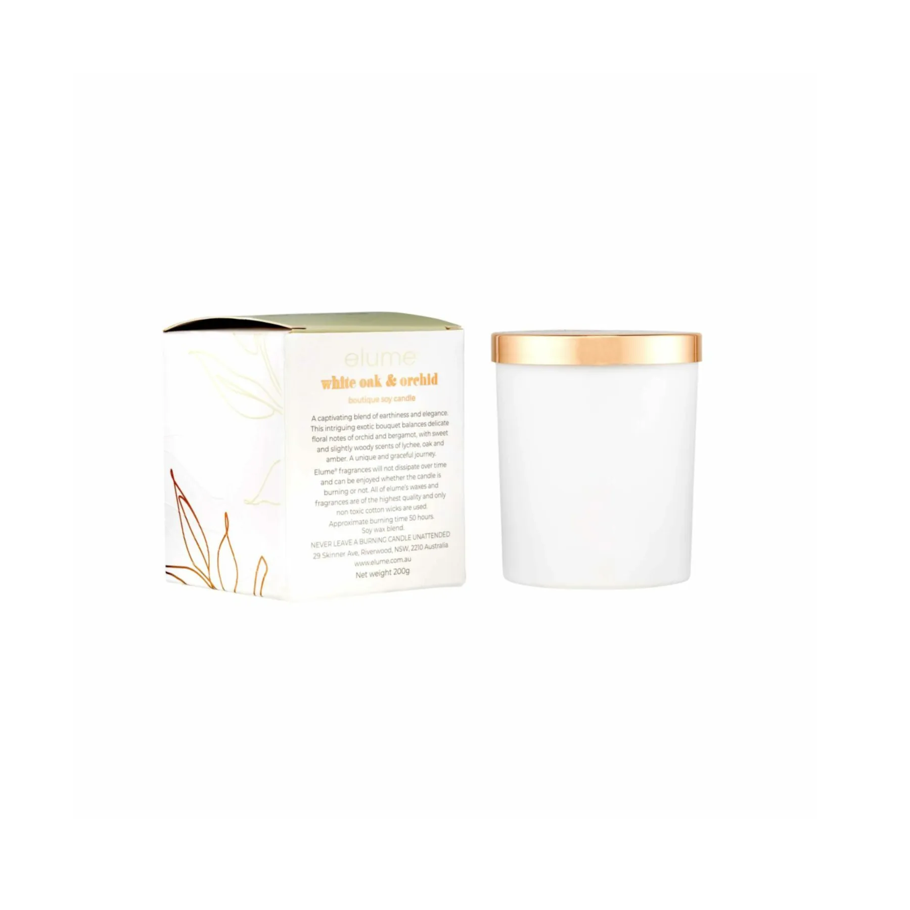 White Oak and Orchid: Elume Boutique Soy Candle