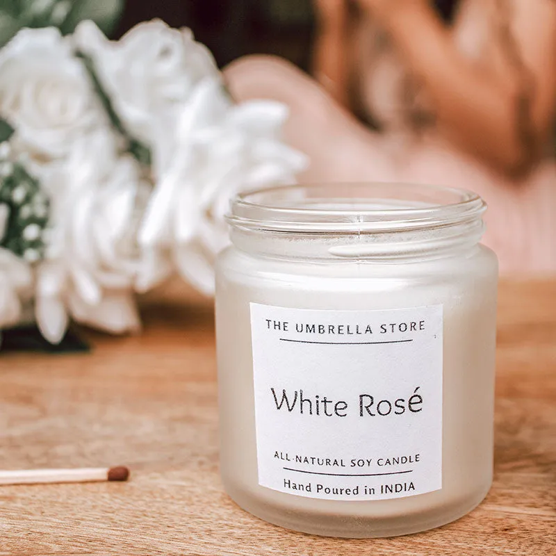 White Rose Scented Candle | Single | 5.8 x 7.1 cm / 2.3 x 2.8 inches