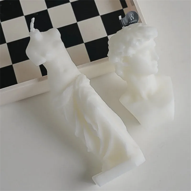 White Venus Statue Scented Candle