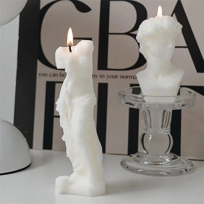 White Venus Statue Scented Candle