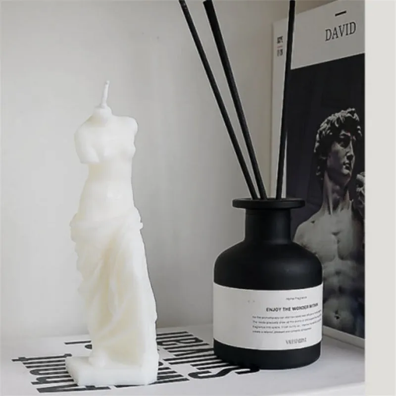 White Venus Statue Scented Candle